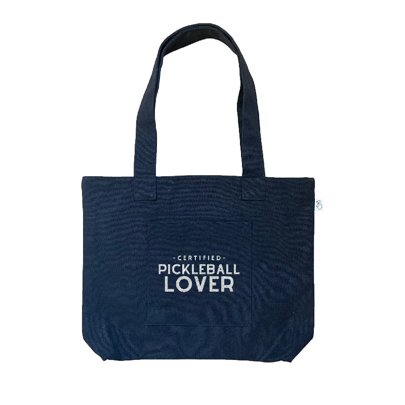 Limited Stock, Big Discounts Midi Everything Bag - Navy with Silver Glitter Certified Pickleball Lover Huge Handbag Markdowns – Update Your Collection Now