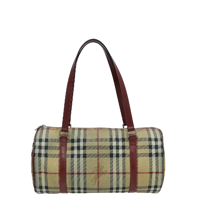 Affordable Bags For Budget Shoppers Burberry Bicolor Haymarket Bowling Bag Fashionable Crossbody Bags At Special Offers
