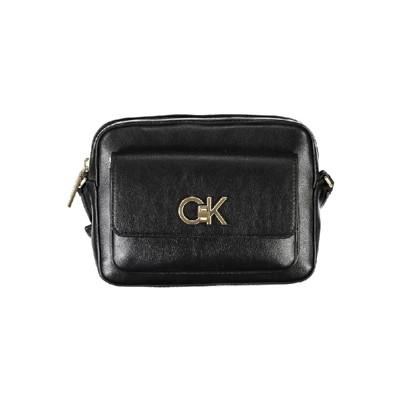 Calvin Klein Black Polyester Handbag Iconic Handbags At Budget-Friendly Prices