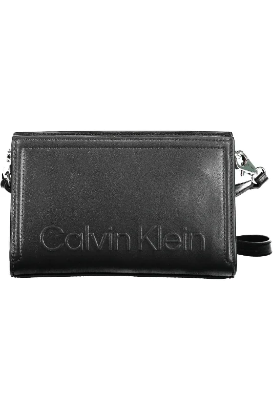 Calvin Klein Black Polyester Women Handbag Must-Have Bags, Big Discounts