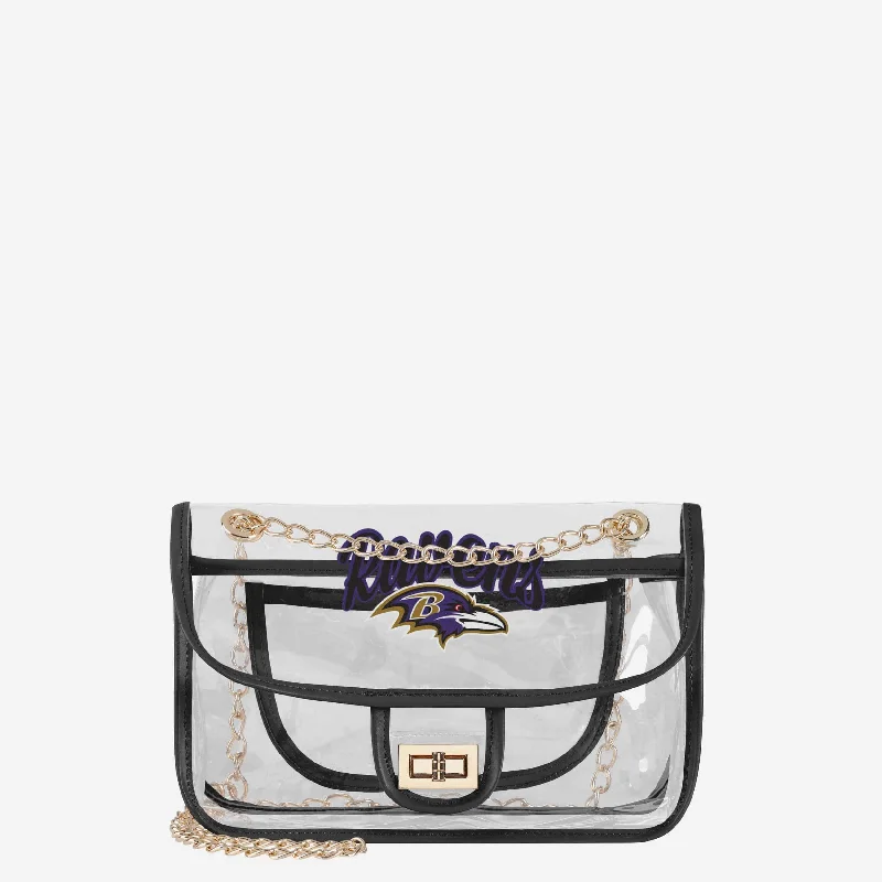 Baltimore Ravens Clear Crossbody Chain Bag Stylish Bags, Unbeatable Prices
