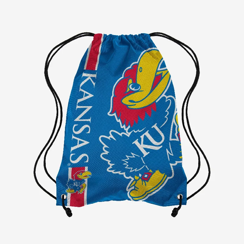 Kansas Jayhawks Big Logo Drawstring Backpack High-End Handbags At Affordable Prices
