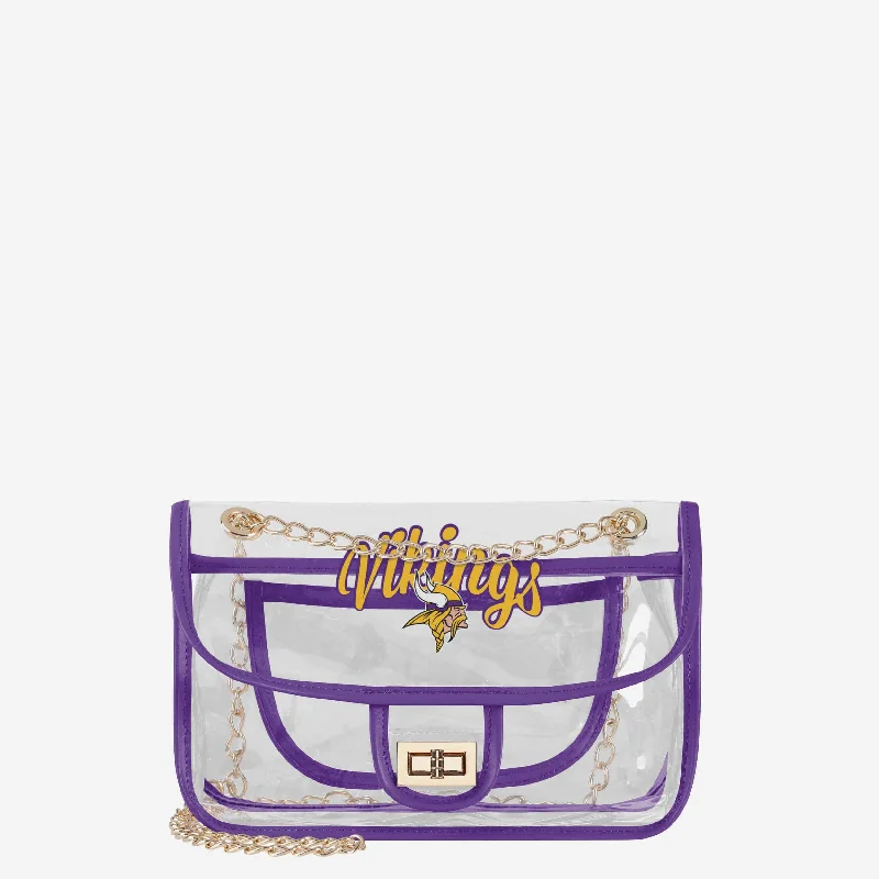 Minnesota Vikings Clear Crossbody Chain Bag Statement Bags At Unbelievable Discounts – Shop Today