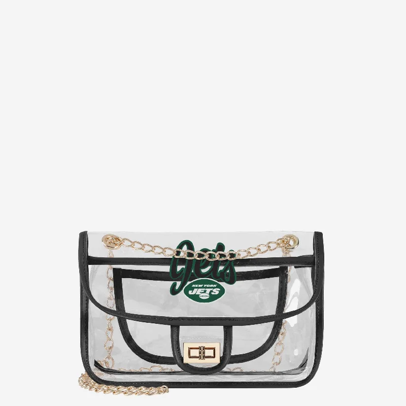 New York Jets Clear Crossbody Chain Bag