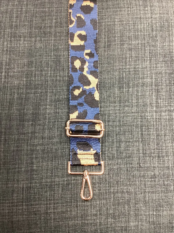 2" ADJUSTABLE ANIMAL PRINT BAG STRAP - NAVY BLUE LEOPARD GOLD HARDWARE Grab Stylish Bags Before They Sell Out
