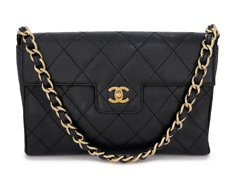 Chanel 2002 Vintage Black Caviar Chunky Single Chain Flap Bag 24k GHW Everyday Bags At Wallet-Friendly Prices Chanel 2002 Vintage Black Caviar Chunky Single Chain Flap Bag 24k GHW Everyday Bags At Wallet-Friendly Prices