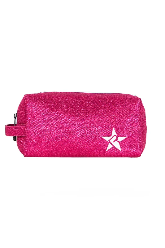 DiamondNet™ in Fuchsia Rebel Makeup Bag with White Zipper Unmissable Deals On Everyday Handbags