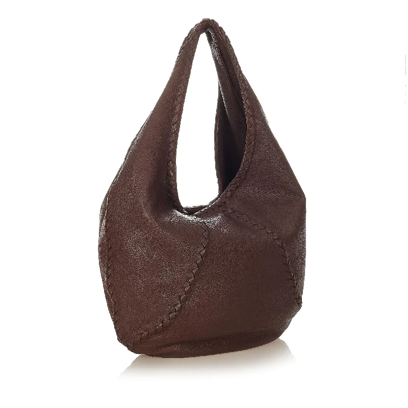 Bottega Veneta Baseball Leather Hobo Bag (SHG-22963) Trendy Purses, Limited Offer
