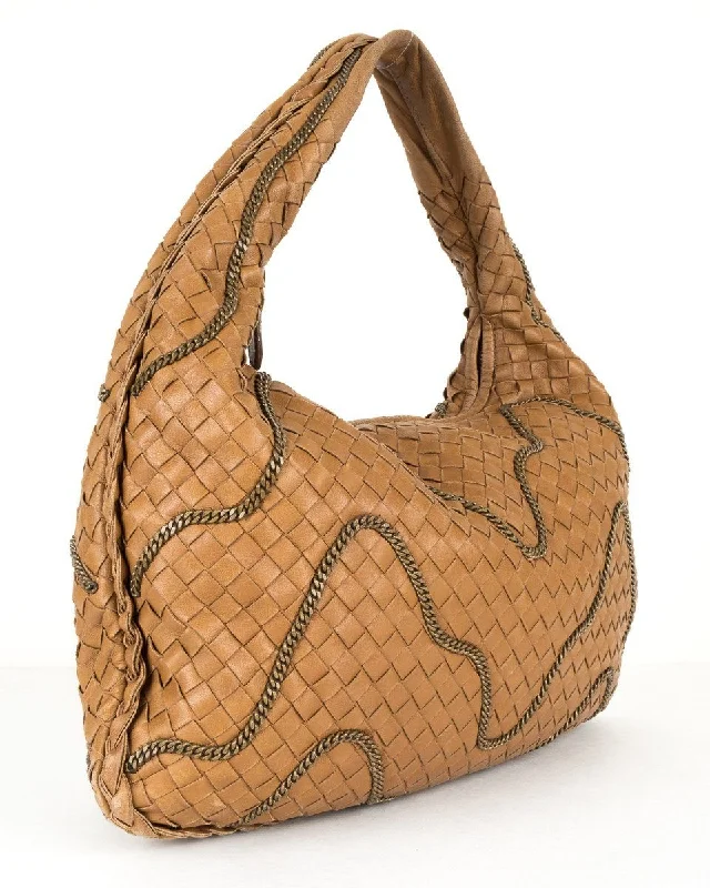 Bottega Veneta Brown Intrecciato Nappa Chain Hobo Bag Stylish Handbags At Unbeatable Discounts Bottega Veneta Brown Intrecciato Nappa Chain Hobo Bag Stylish Handbags At Unbeatable Discounts