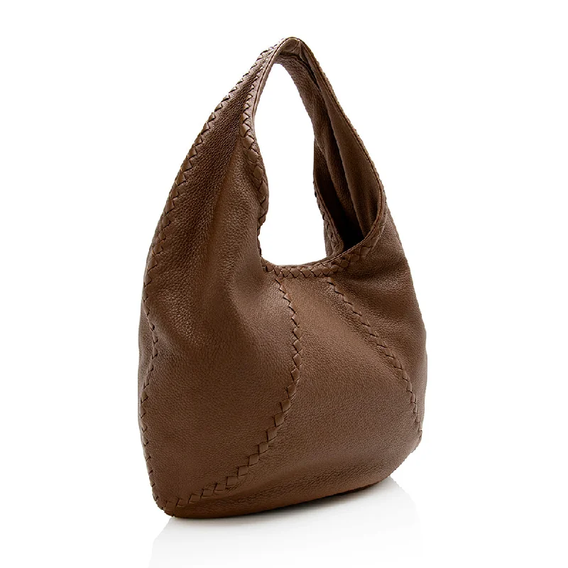 Bottega Veneta Cervo Leather Baseball Large Hobo (SHF-21575) Fashion-Forward Bags, Now On Sale Bottega Veneta Cervo Leather Baseball Large Hobo (SHF-21575) Fashion-Forward Bags, Now On Sale
