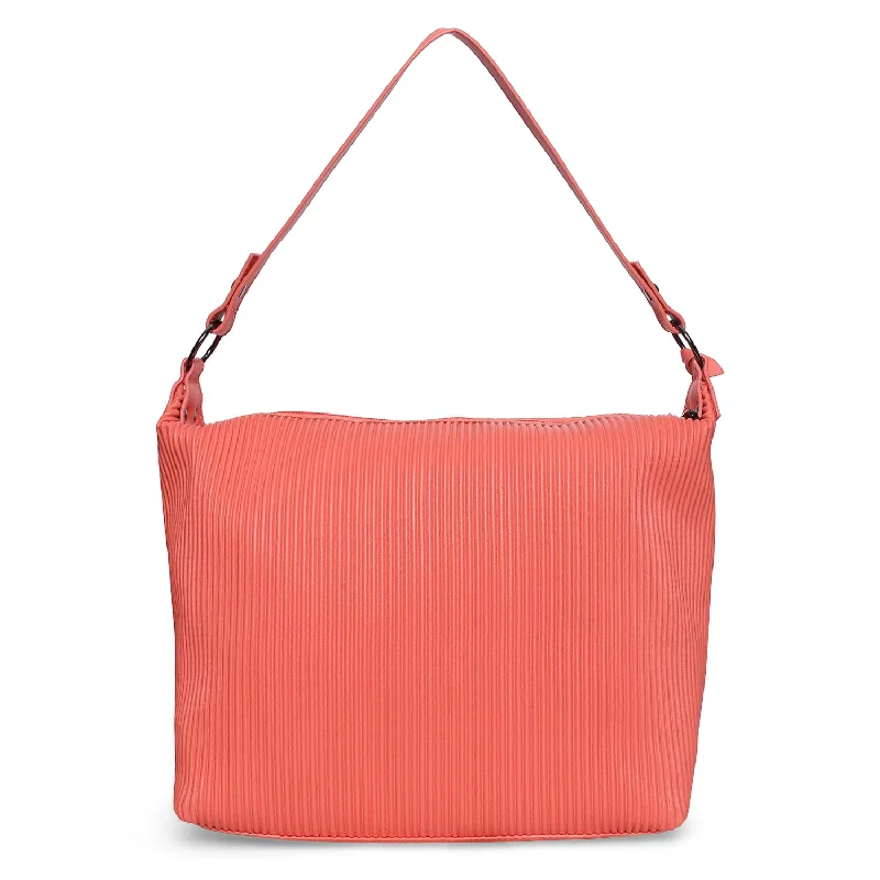 Caprese Symona Hobo Large Coral Don't Miss Out – Shop Fashionable Bags At Special Rates