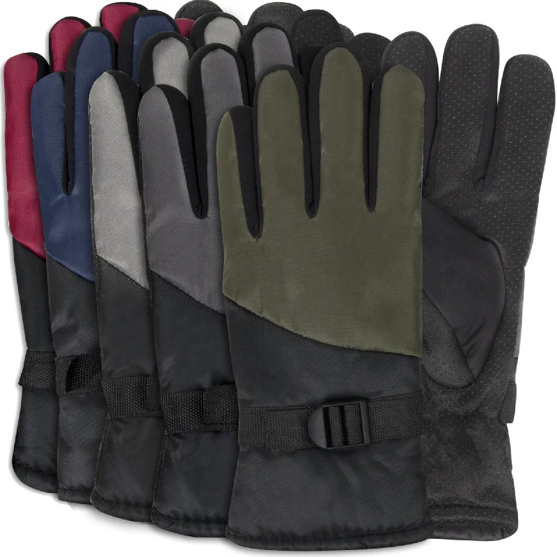 Adult Winter Color Block Gloves - 5 Assorted Colors Everyday Handbags At Wallet-Friendly Rates